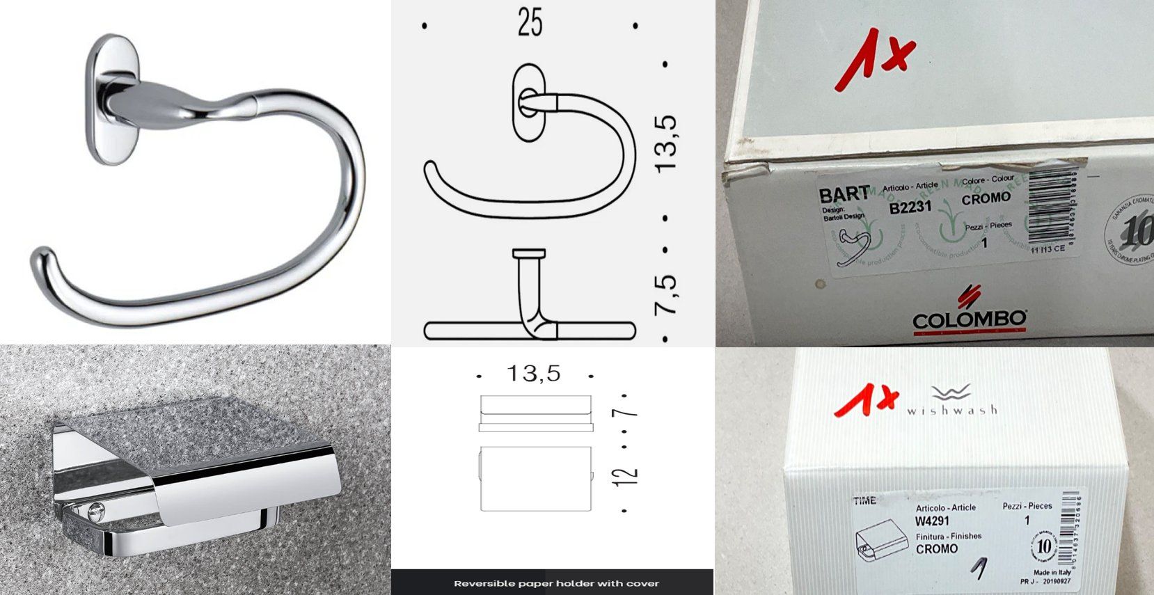 Portasapone: Posten (12Stk) Colombo Bad Accessoires – Nuovo (secondo la descrizione) da Derendingen venduto da Meisterstuecke 3