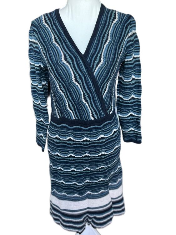 ANCAPELION Damen Strickkleid - Langarm Minikleid Mit Karomuster