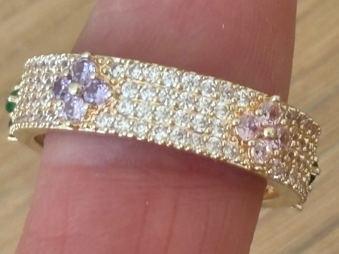 Anelli: Luxus Elegante Gr.19/9 Ring Farbe: Gold/Milticolore – Nuovo (secondo la descrizione) da Biel-Bienne venduto da Roserosse13 5