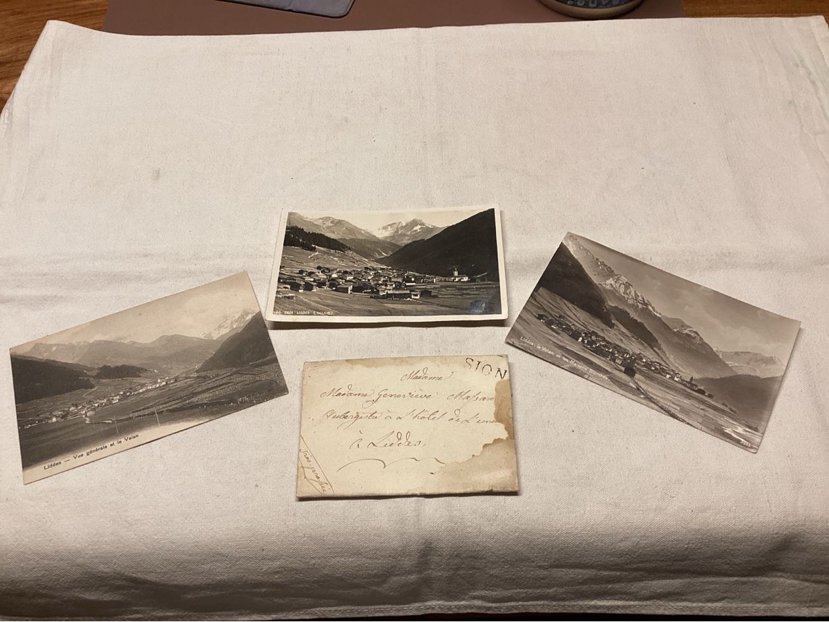 Cartoline postali: LIDDES 4 pièces  dés 1833 en lot – Usato da Luc (Ayent) venduto da Rebouille