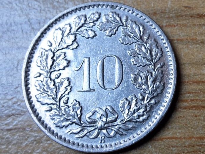 Tutti le monete: 10 Rappen 1966 - fast unzirkuliert! – Usato da Münchenstein venduto da purbach1 7