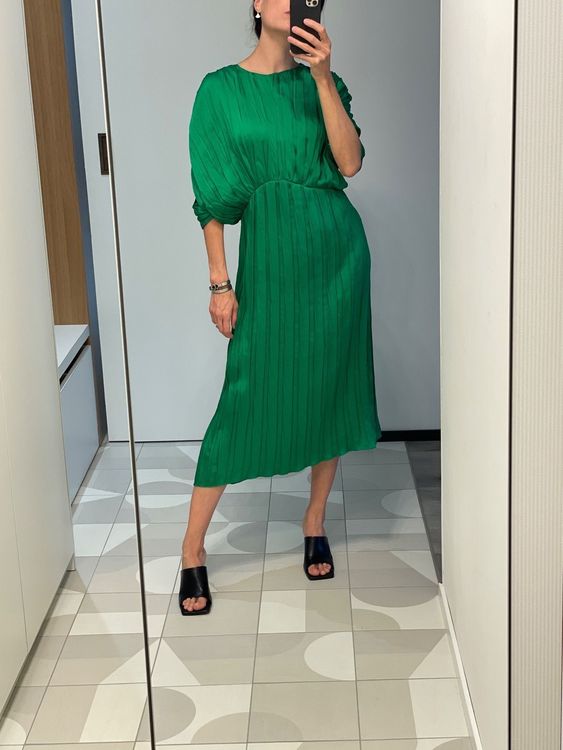 Robe verte zara 2019 new arrivals