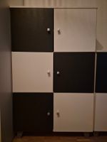 Moderner Mehrzweckschrank in Schwarz/Weiss - 3 Etagen