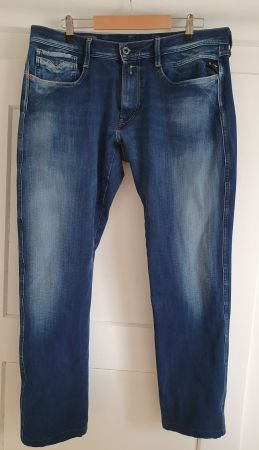 Jeans Replay Model Anbass Herren Gr. 36/34 dunkelblau
