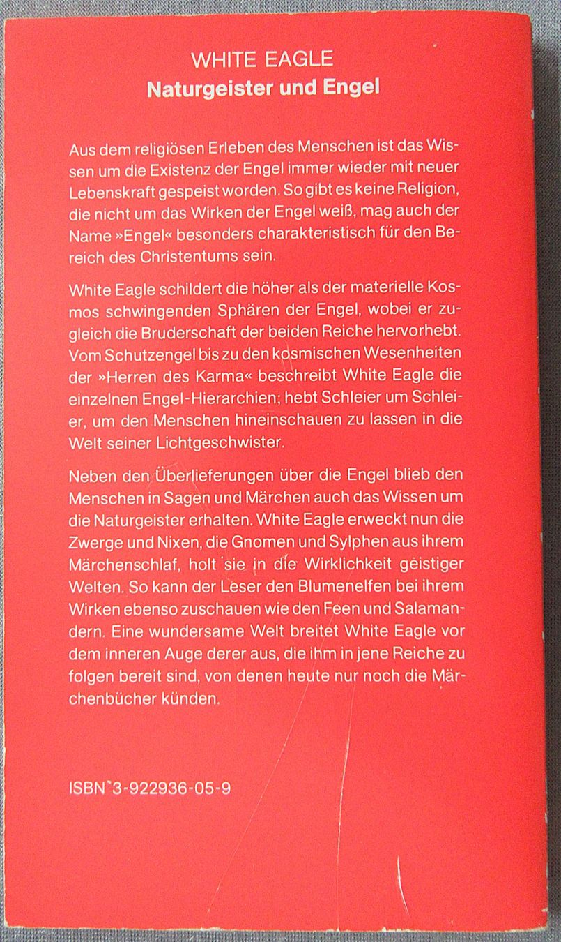 Libri: Naturgeister und Engel - White Eagle – Usato da Auenstein venduto da Padabimbim 1