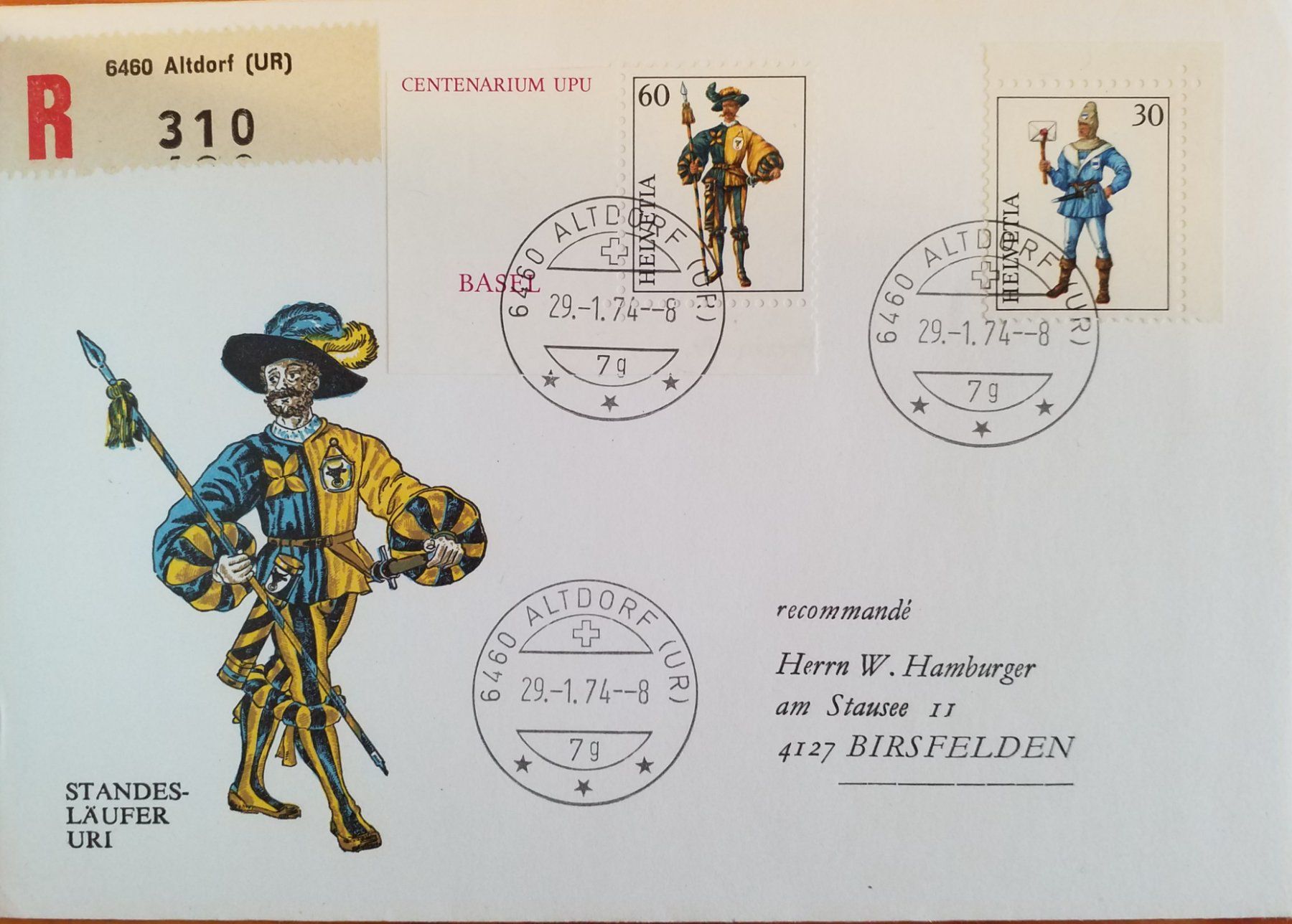 Tutti i francobolli: B59) FDC aus INTERNABA Block, Einzeln Kt. 100 – Usato da Baden venduto da Eggi 2