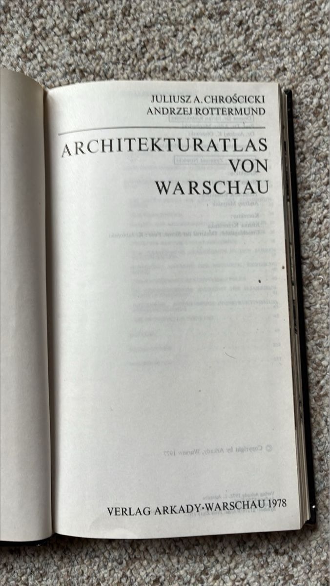 Libri: Architekturatlas von Warschau 1978 – Usato da Winterthur venduto da Mmagu 1