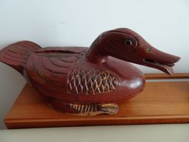 alte Holz - Ente  - 2-teilig