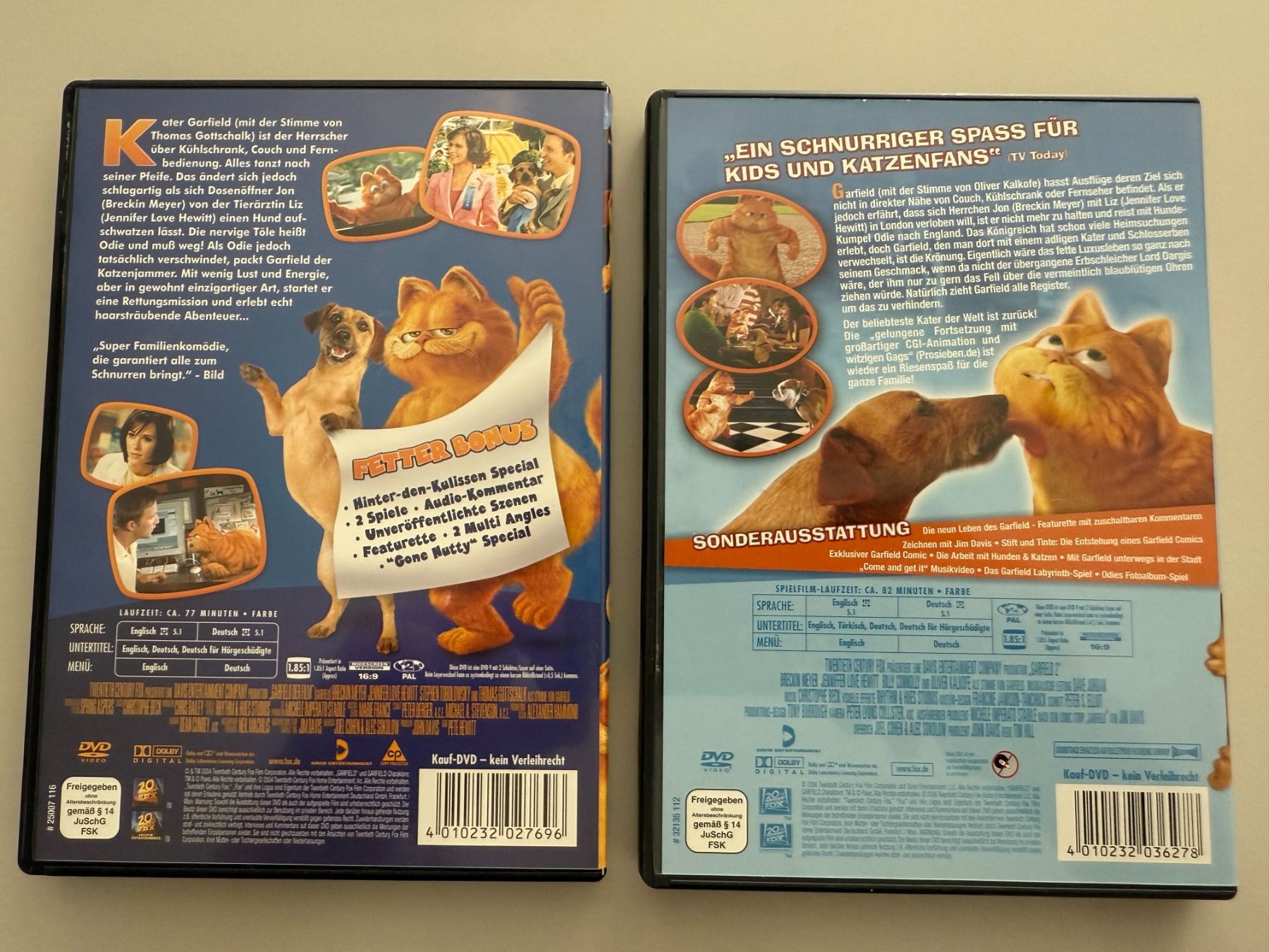 Tutti i DVDs: Garfield 1 + 2 DVD – Usato da Biberist venduto da ShopSoltan 1
