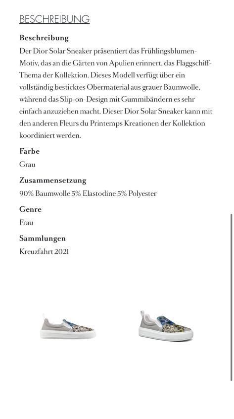 Dior Scarpe da donna: Christian Dior sneaker solar Gr.38 – Usato da Bäch SZ venduto da EMMA0111 5