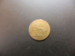 Jeton Rechenpfennig Spielmarke - Löwe Hund