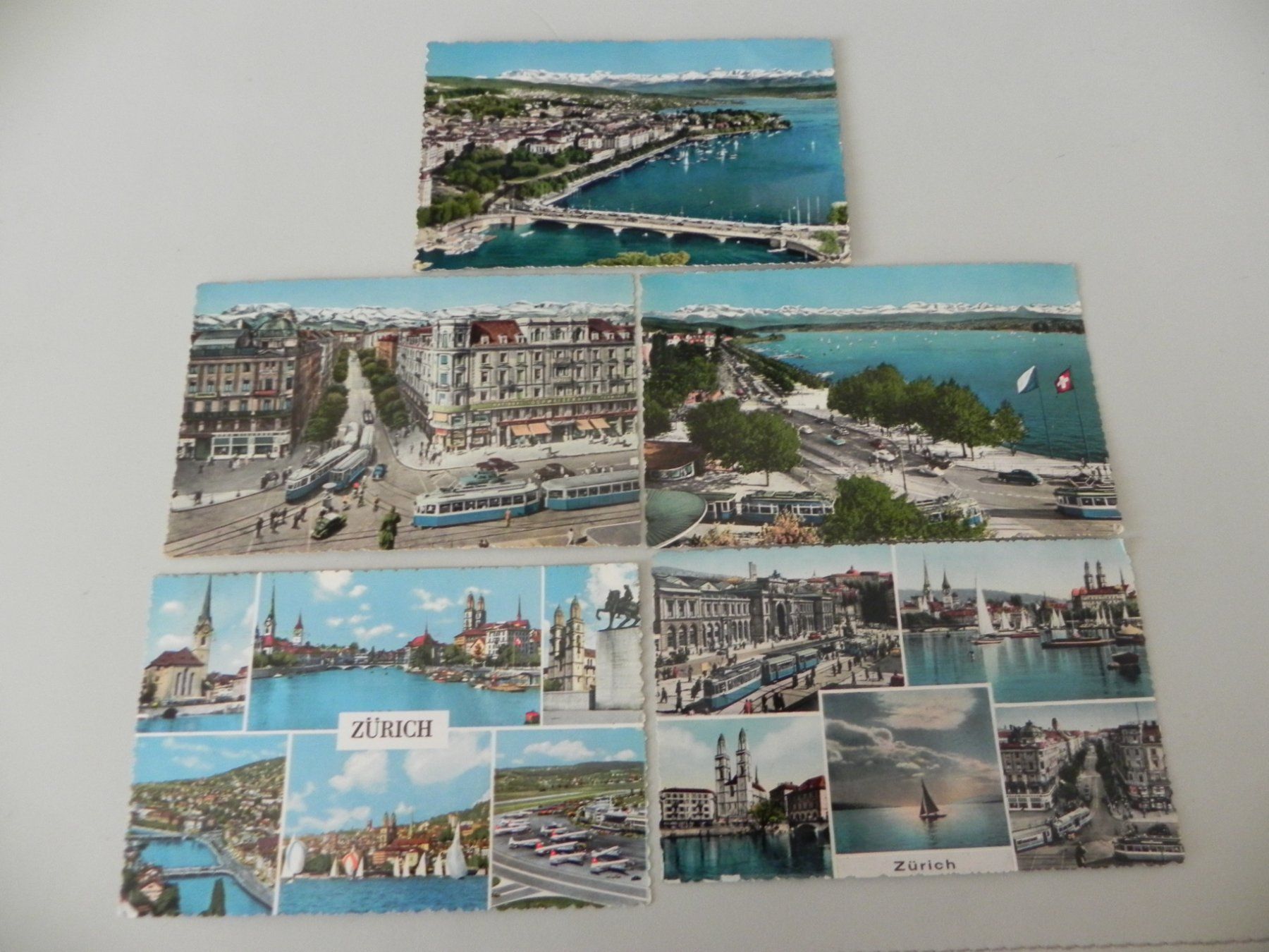 Cartoline postali: 5 alte AK Postkarten Zürich – Usato da Minusio venduto da Lory64
