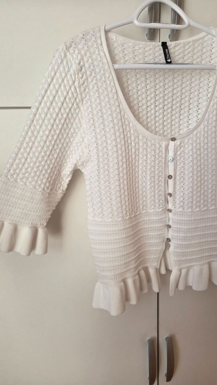 Giacche: Süsse Strickjacke weiss Sommer L 40 42 *letzte tage – Usato da Weggis venduto da Leeclipse 2