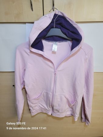 Sweat à capuche Domyos rose/violet, XS