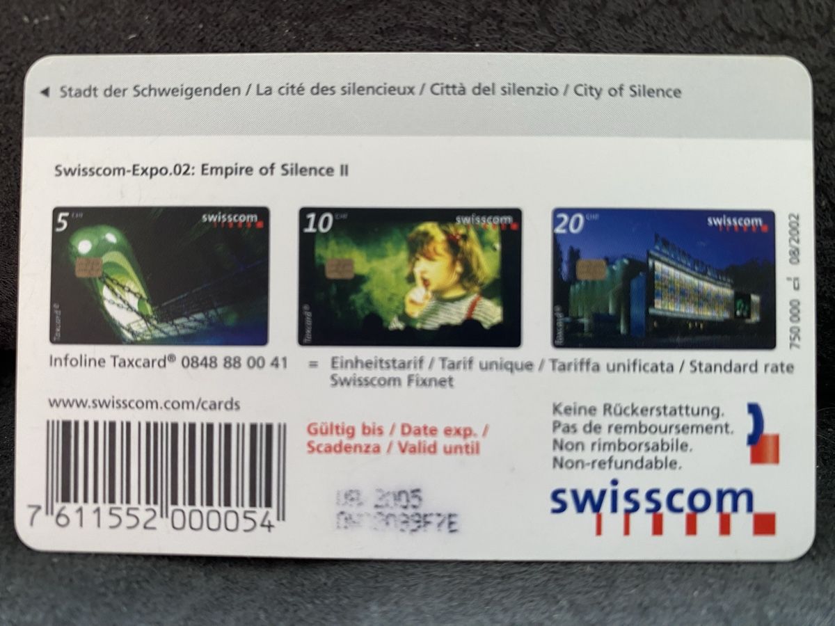 Schede telefoniche: Taxcard S1 – Usato da Lausanne venduto da babacard10 1