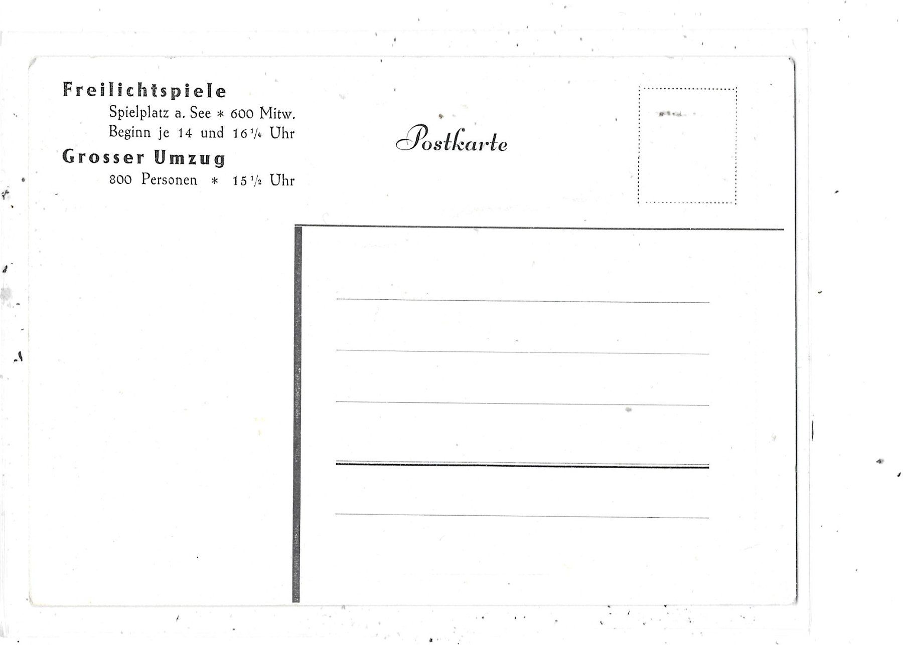 Cartoline postali: ZH Stäfa  Stäfner Herbstspiele 1933 – Usato da Schocherswil venduto da Wilare 1