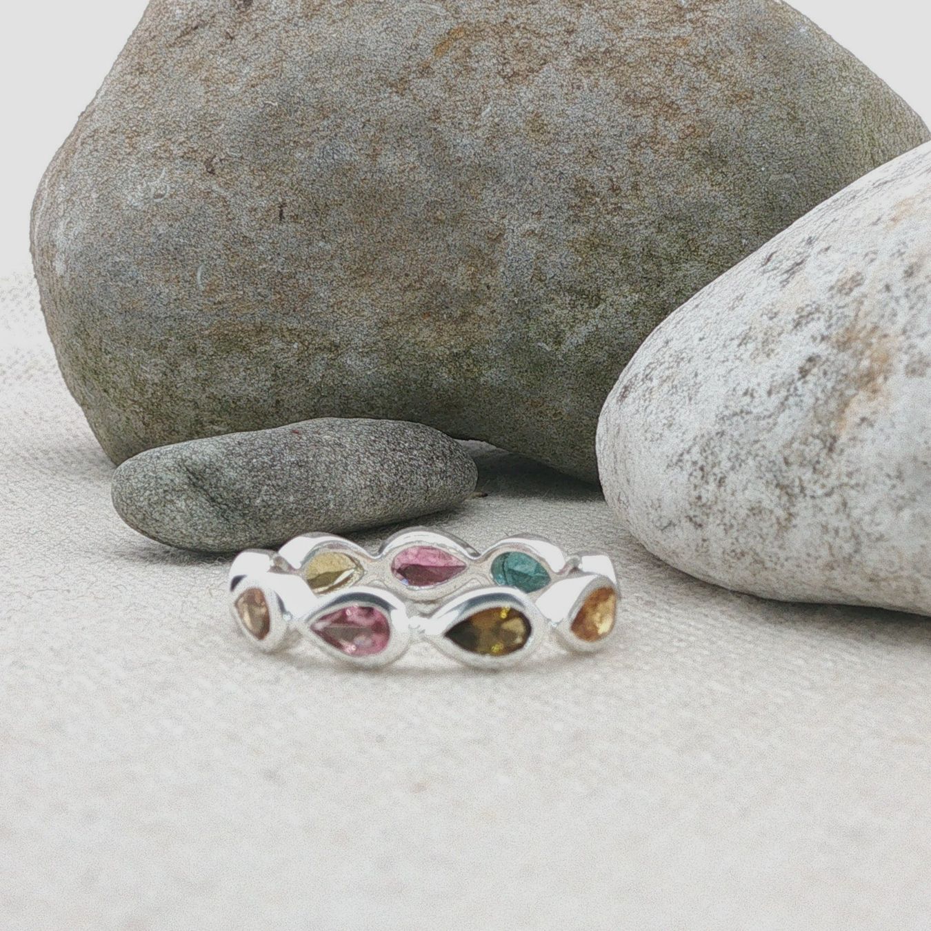 Olga Ribler Anelli: Memory Ring -Turmalinen  -  Sterling Silber 925 - Grösse 53 – Nuovo (secondo la descrizione) da Luzern venduto da Schmuckoutlet 3