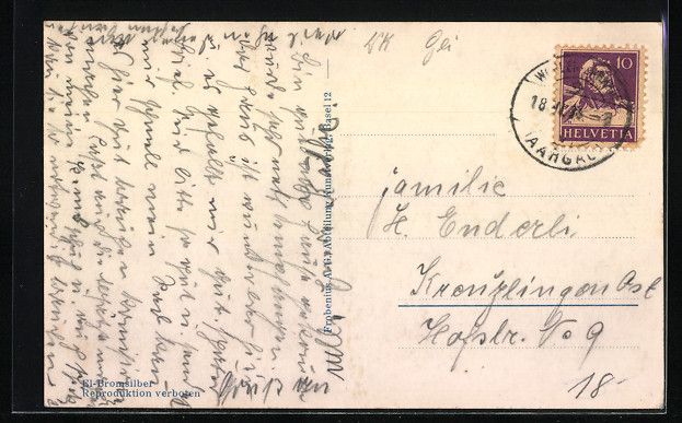 Cartoline postali: Wohlen, Ortsansicht mit Landstrasse aus  – Usato da Berlin venduto da bartko-reher 1