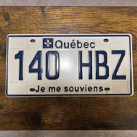 🇨🇦 Autoschild, Quebec 140 HBZ - ORIGINAL!