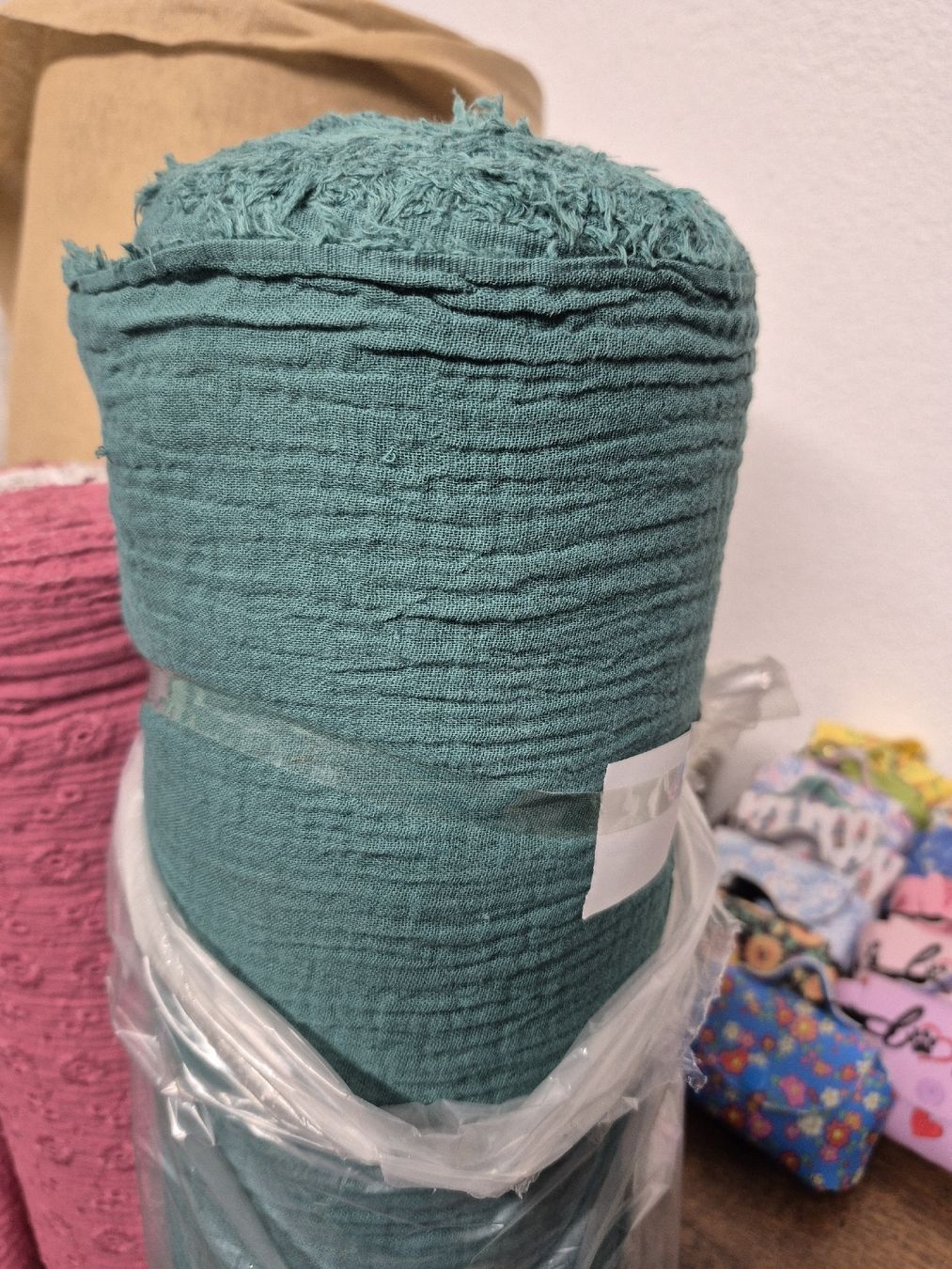 Tessuti: tissue doublegaze émeraude – Nuovo e nell'imballaggio originale da Obermumpf venduto da Dadacaramel