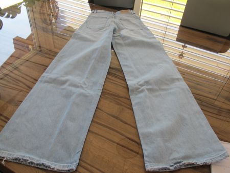 Coole Wide Leg Jeans, hellblau, Grösse 32