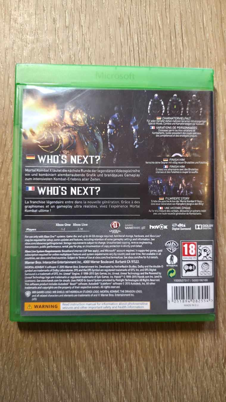 Microsoft Giochi: XBox One, Game, Mortal Kombat X, OVP – Usato da Sirnach venduto da TheMrFreeman 1