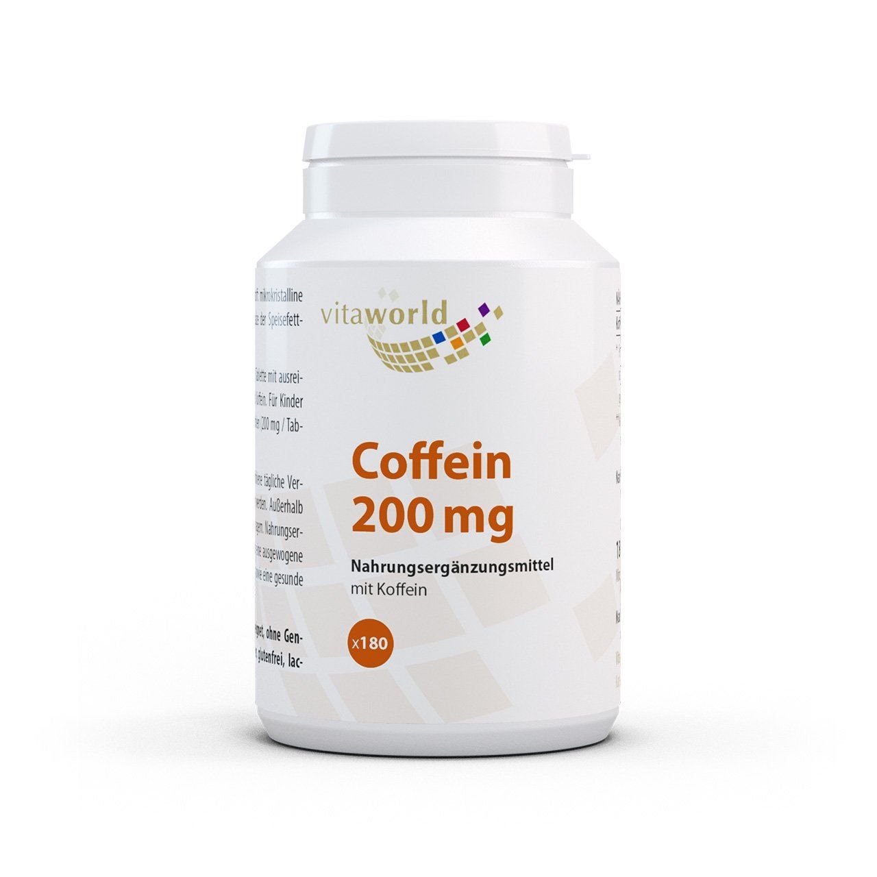 Lebensmittel & Spezialitäten: Coffein Koffein 180 Tabletten 200mg – Neu und originalverpackt aus Tiefenbach von nhp-bedarf