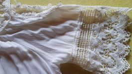 Haut - tunique blanche, fluide, dentelle taille S
