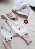 Newbornset Musselin Gr.56 Pumphose Mützchen