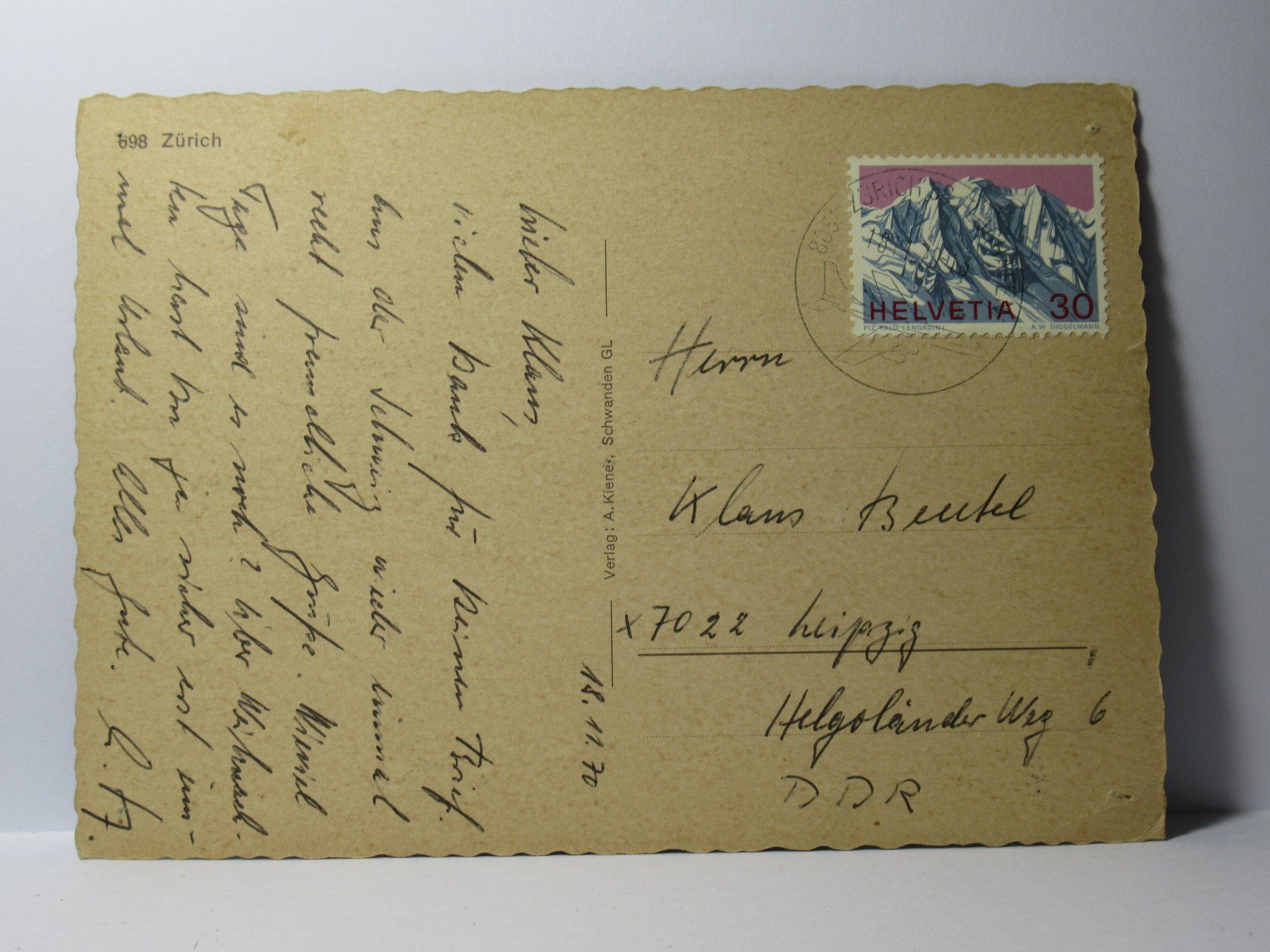 Cartoline postali: Zürich 1970 – Usato da Grenchen venduto da Bluemchen1900 1