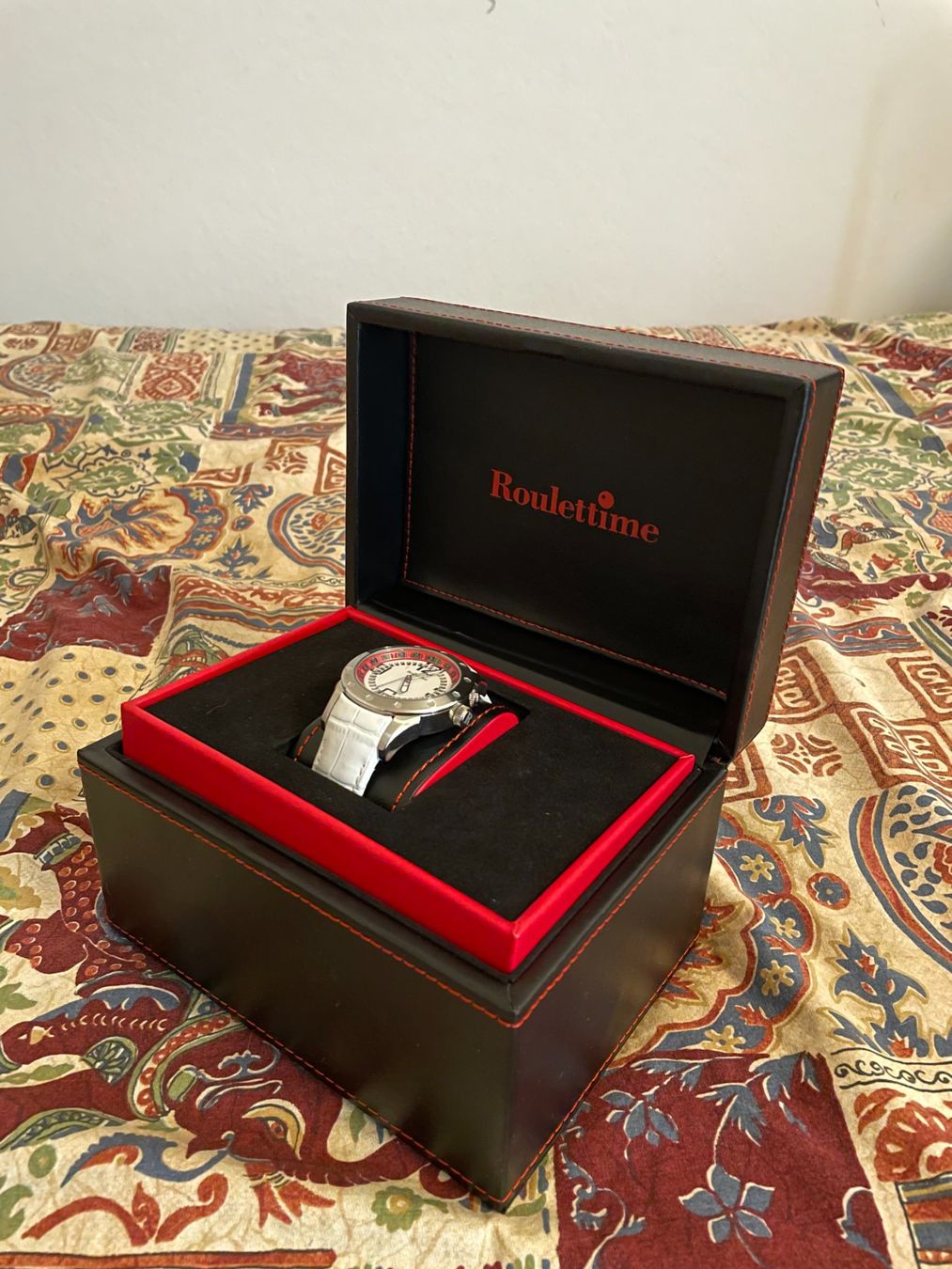 Orologi: Roulettime (White Leather Strap) – Nuovo e nell'imballaggio originale da Chiasso venduto da Er_Mon 3