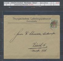 1919 Portofreiheit, "Weinfelden - Zürich"