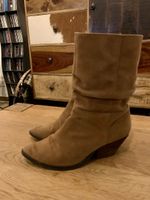 Bottes santiags western cuir daim 38