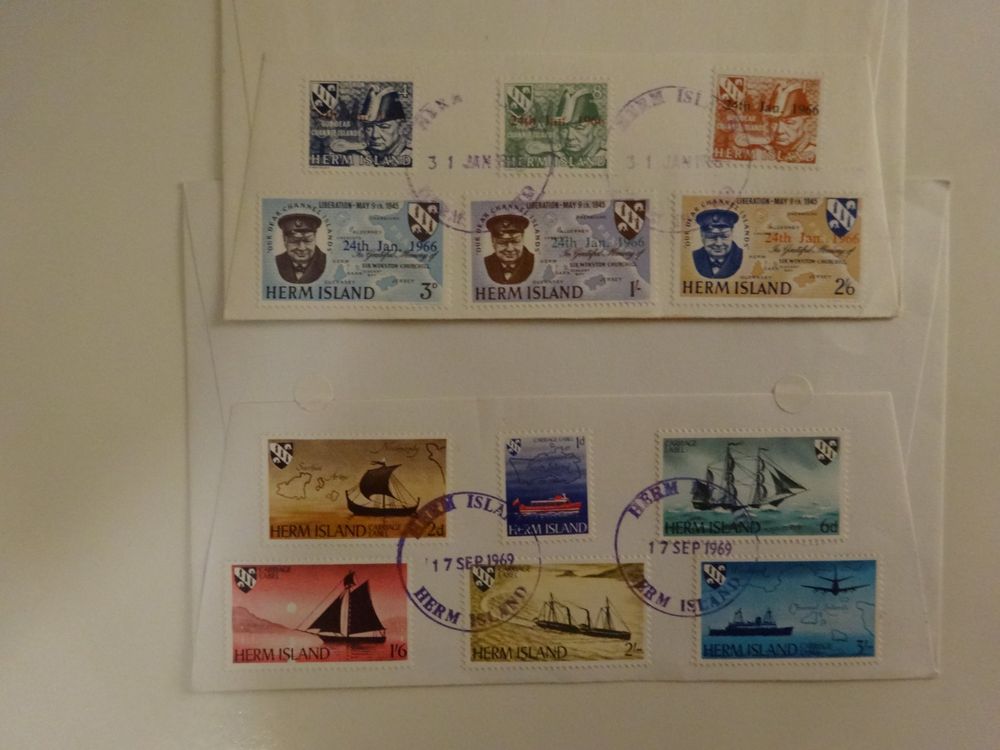 Alle Briefmarken: Herm Island 2 Briefe – Gebraucht aus Zürich von reto33 1