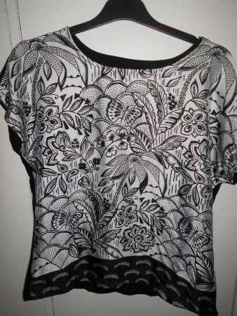 T-shirt noir/blanc T. M