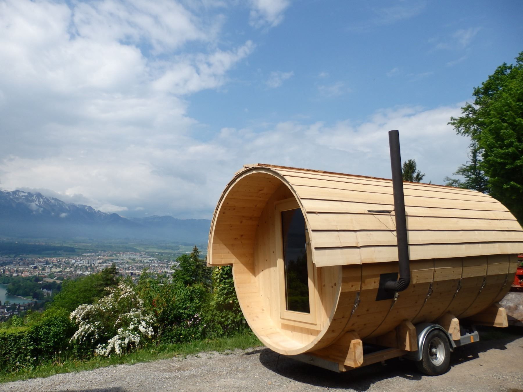 Sauna & Accessori: Tiny House Fasshaus Fassauna – Nuovo (secondo la descrizione) da Heiligenschwendi venduto da kiplimo