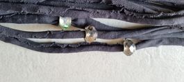 Collier sautoir multi-rangs FAIT MAIN pièce unique recyclé