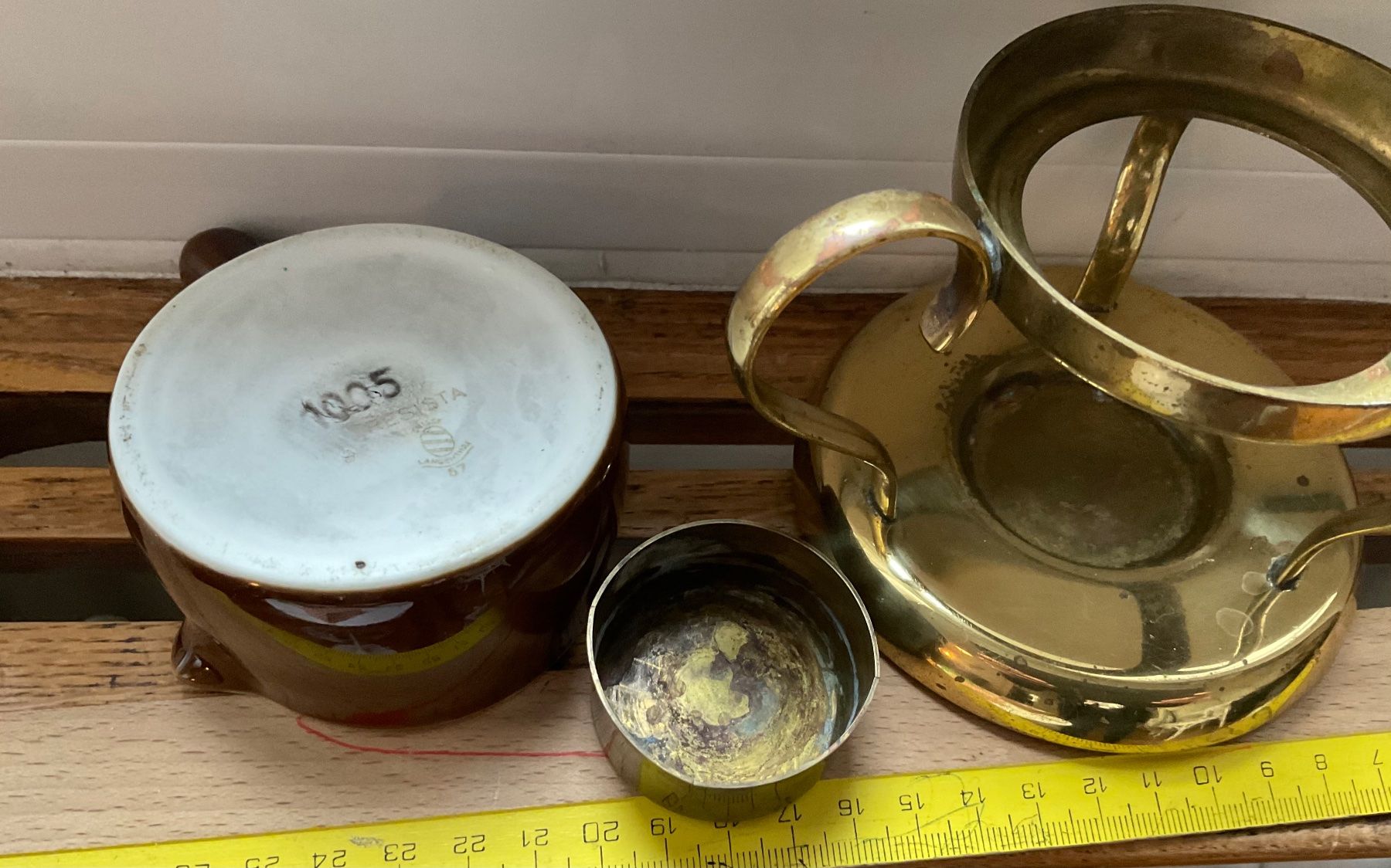 Tutte le decorazioni: Vintage Stövchen Brenner mit Pfännchen Langenthal Deko – Usato da Aarau venduto da Galaktos 4