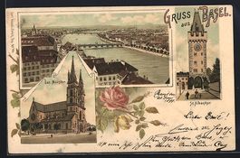 Litho Basel, Teilansicht, Münster, St. 