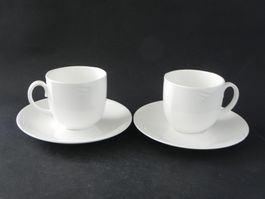 2 Espressosets * COMET WEISS * von Villeroy & Boch