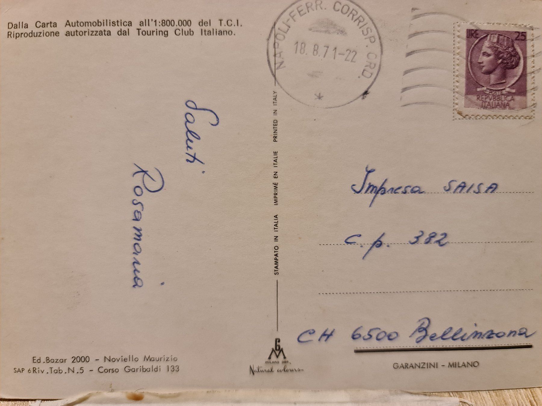 Cartoline postali: Sapri Italien – Usato da Dintikon venduto da Vexi 1