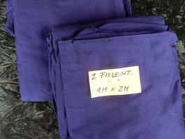 2 DUNKELBLAUE FIXLEINTÜCHER ( NEUWERTIG )