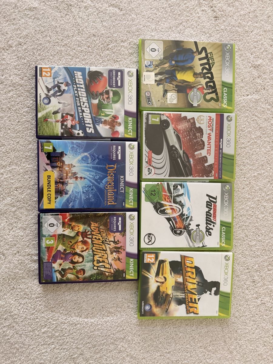 Jeux: Xbox 360 Spiele Kinect Bundle, verschiedene Titel – D'occasion à Sempach par ljnaelena