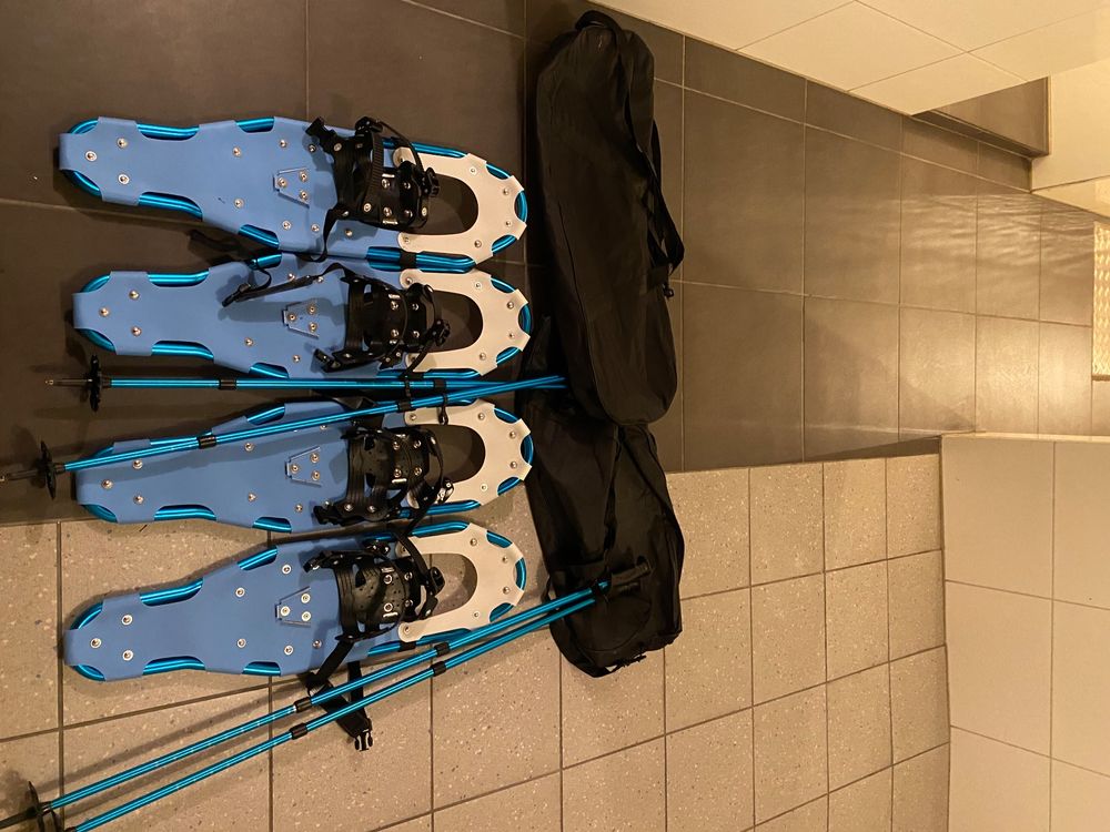 2 x snowshoes with hiking sticks Kaufen auf Ricardo