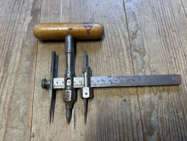 Kreisschneider Holzgriff Metall Skala - 20 cm gebraucht