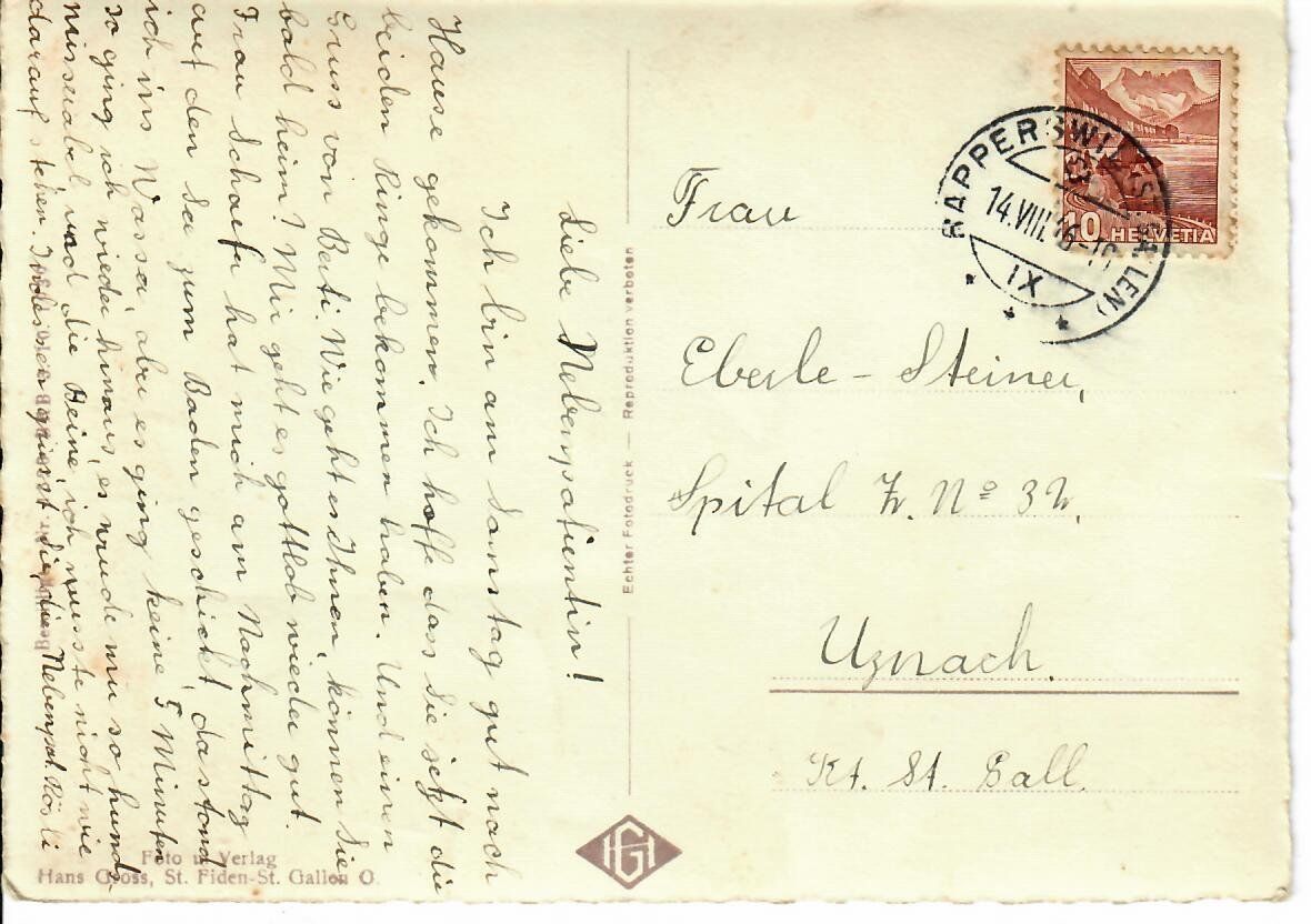 Cartes postales: Amden  1946 – D'occasion à Hochdorf par Ziegel-16 1