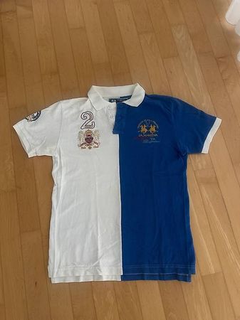 La Martina Poloshirt  Weiss/Blau  Special Edition  Gr. M