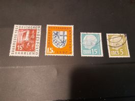Sarre 4 timbres 1957
