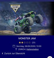 2x Monster Jam Zürich  Top Sitzplätze