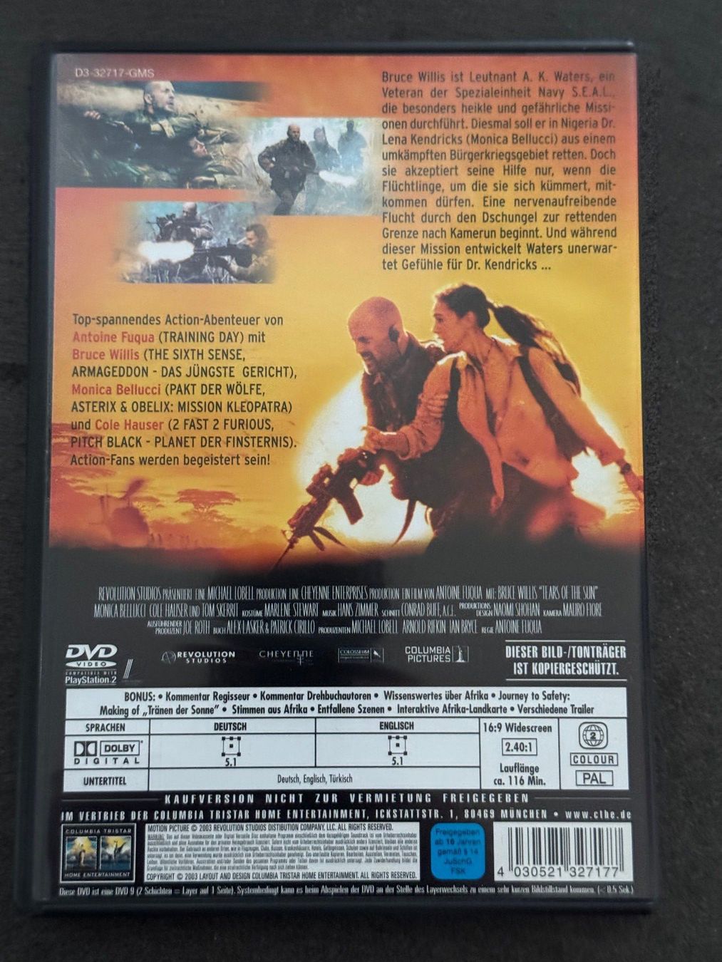 Tutti i DVDs: Tränen der Sonne DVD EN/DE Bruce Willis – Usato da Fribourg venduto da tschjoly 1